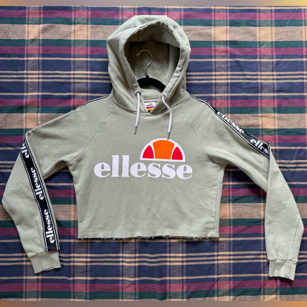 Ellesse Graphic Crop Hoodie Jumper